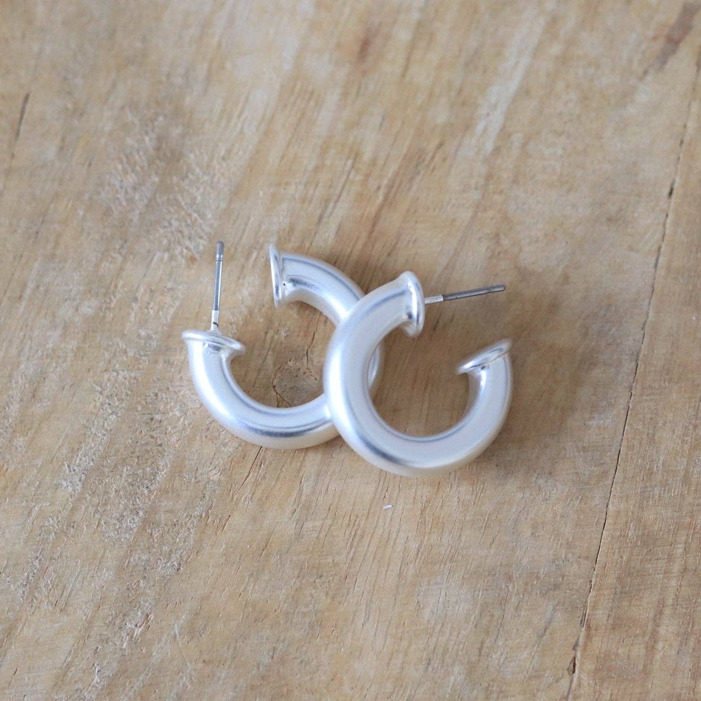 Custom Everyday Mini Silver Hoop