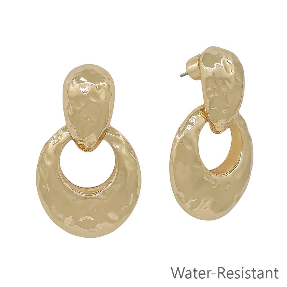 Open Gold and Studded Earrings