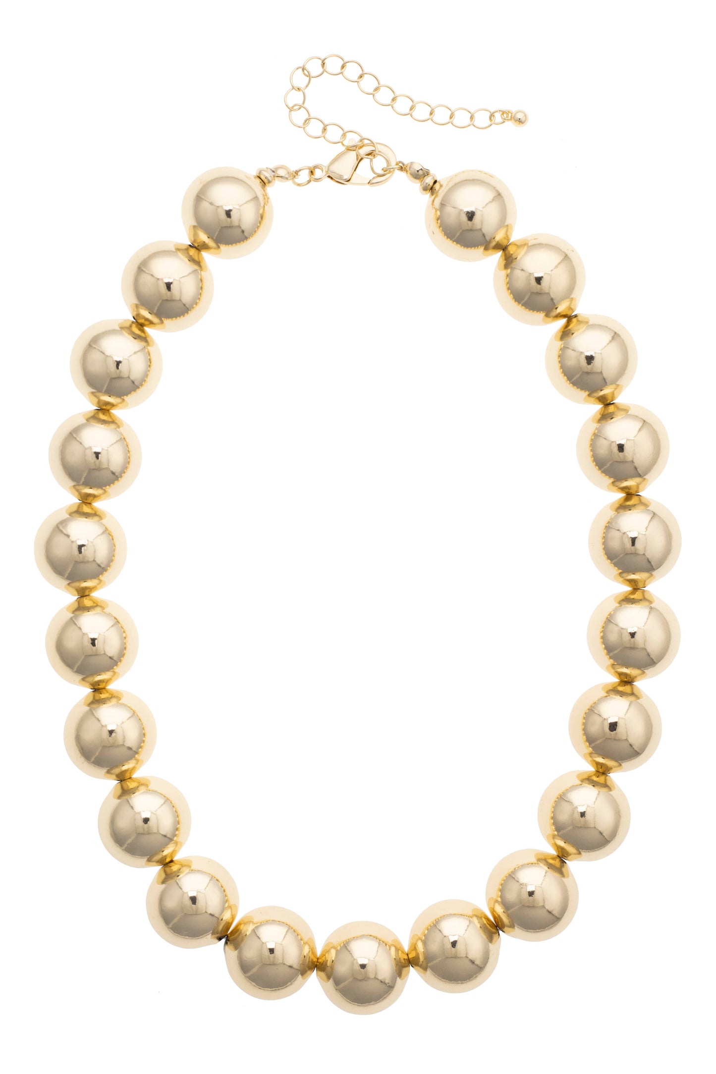 Chunky Beaded Necklace in Gold