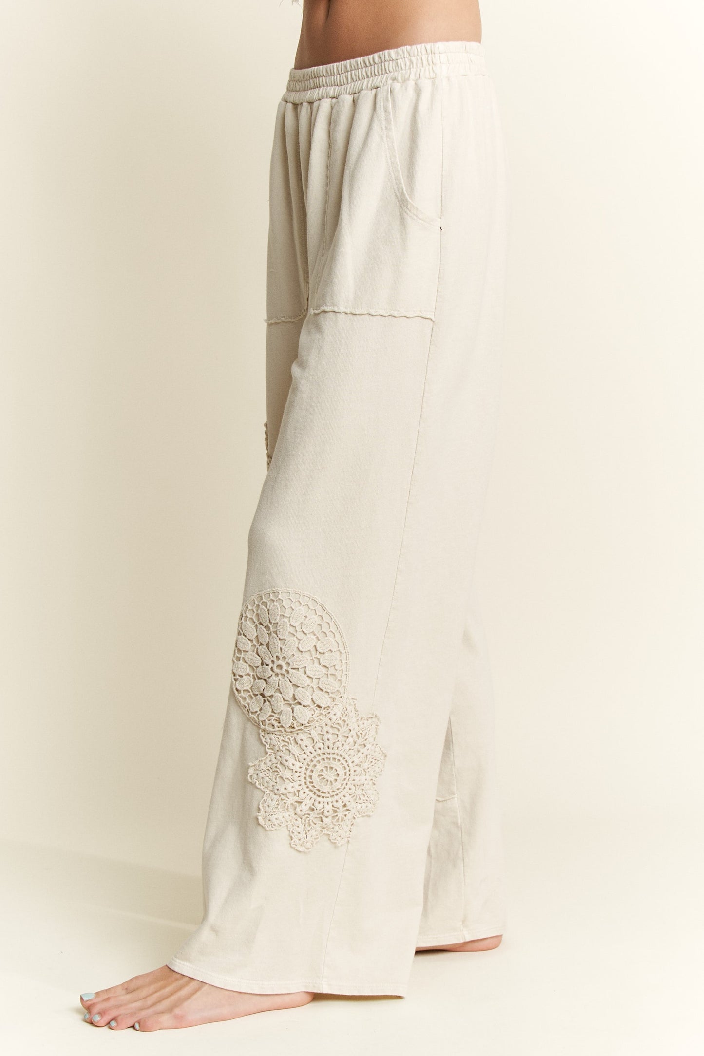 Boho Lace Detail Pant (Top Sold Separately