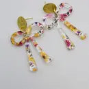 Flower with Gold Flake Bows