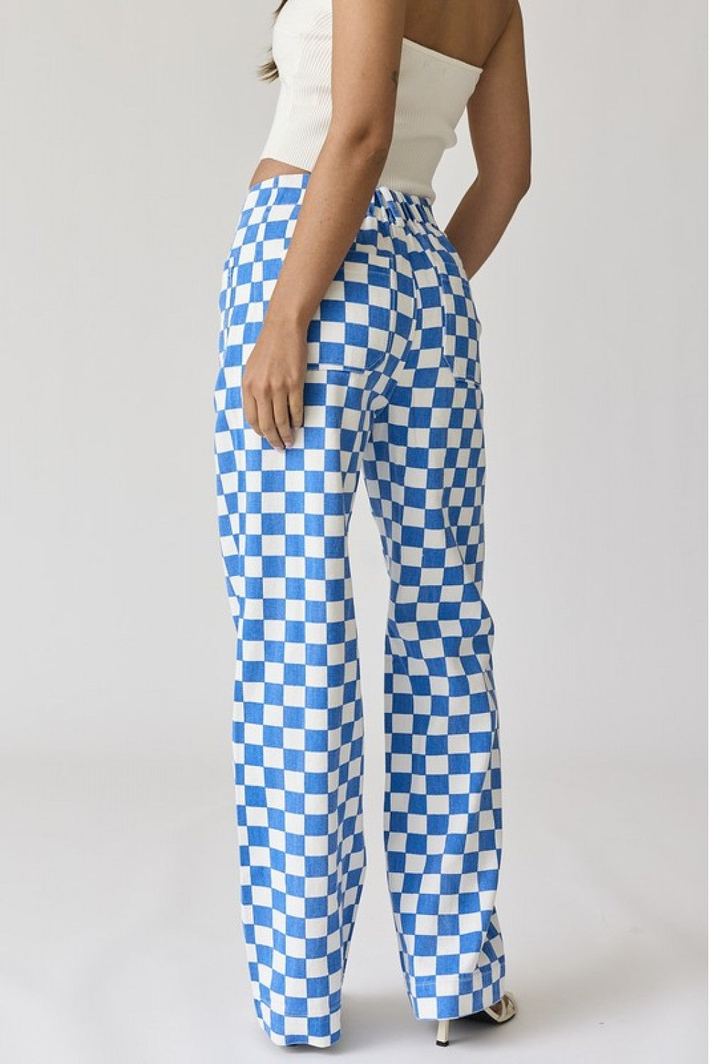 Blue Checkered Game Day Pant