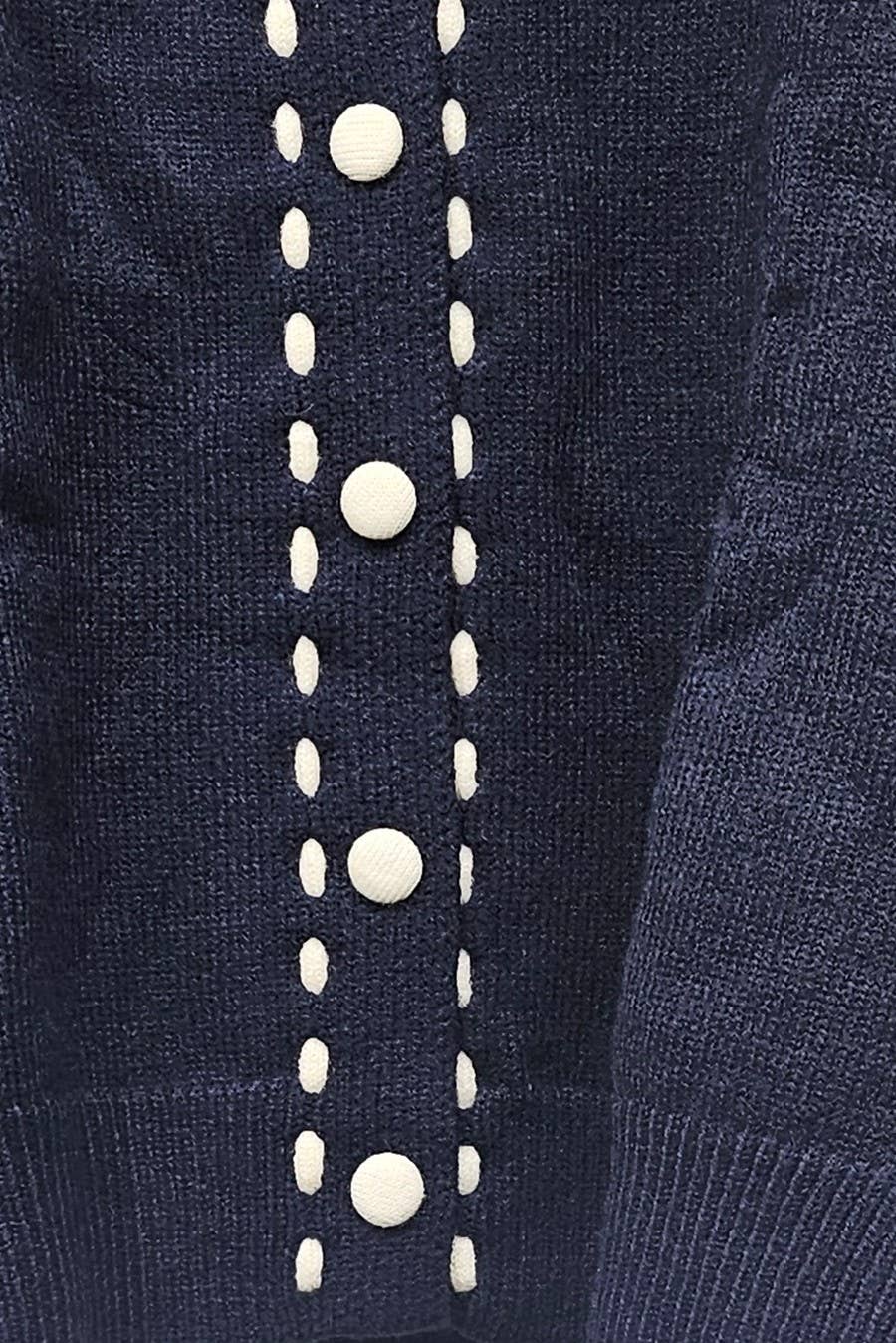 Contrast Stitch Knit Cardigan