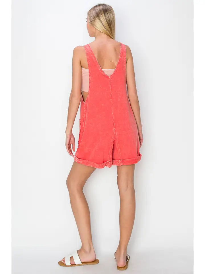 Mineral Washed Short Romper