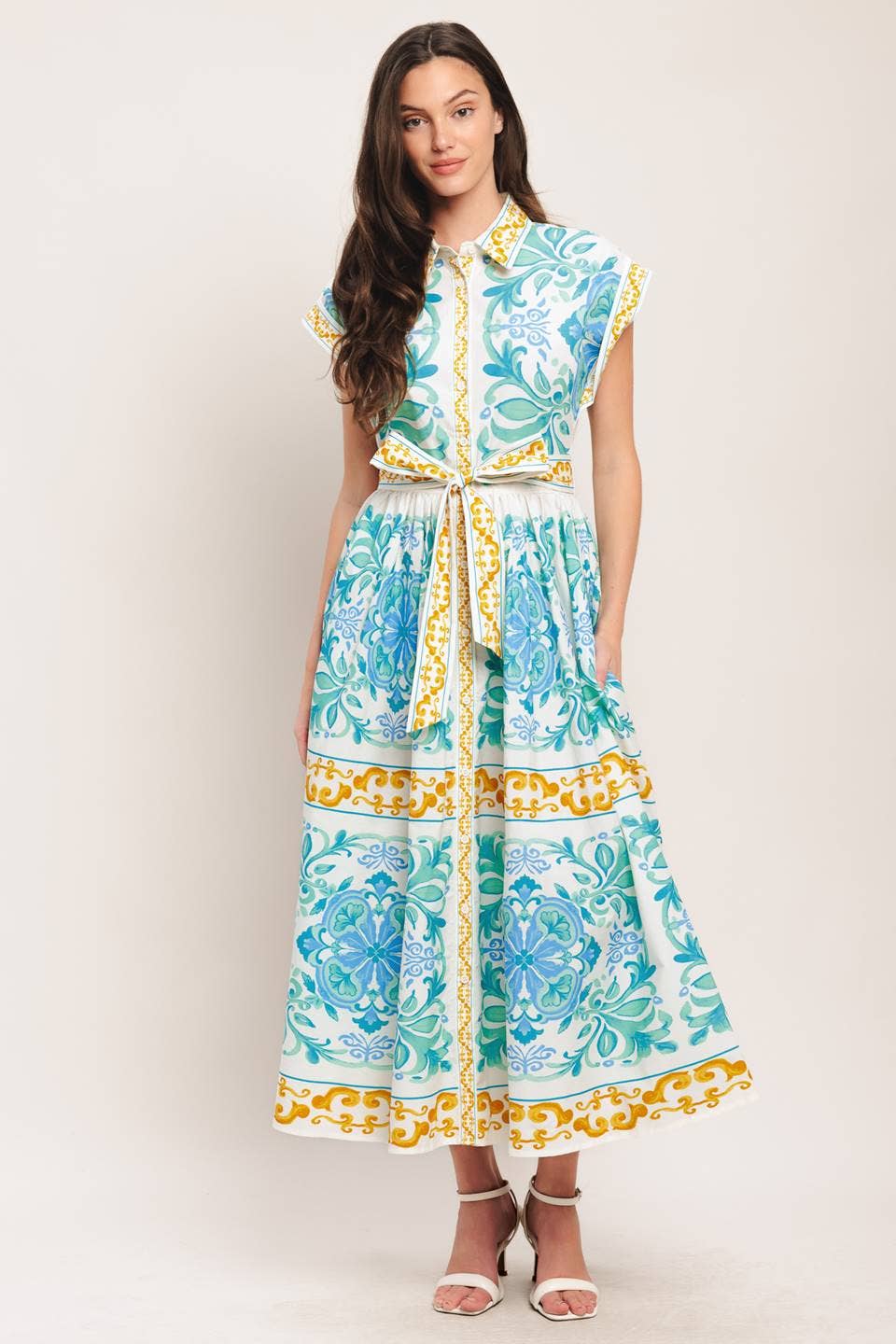 Summer Stroll Printed Midi Dress