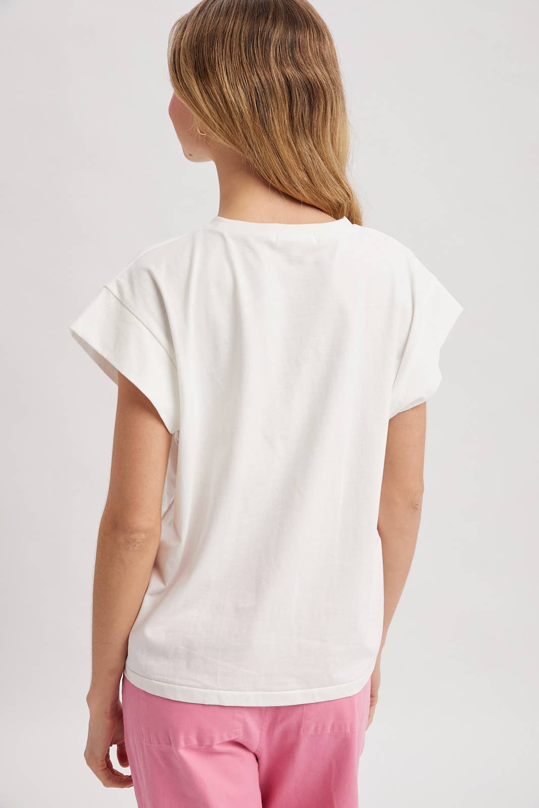 Cap Sleeve Knit Top in White
