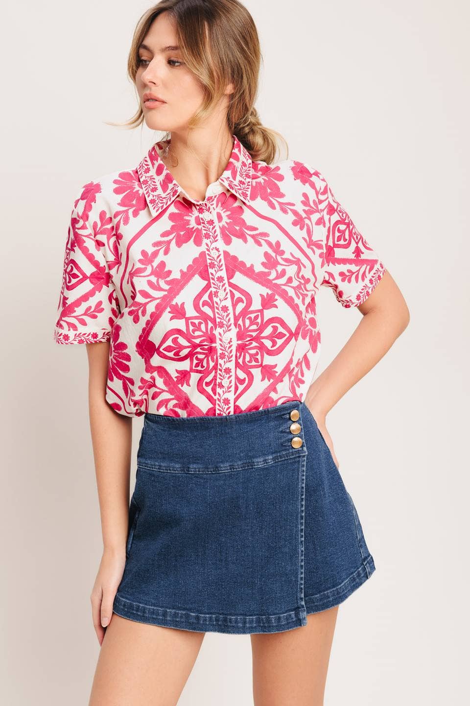 Basic Denim Skort