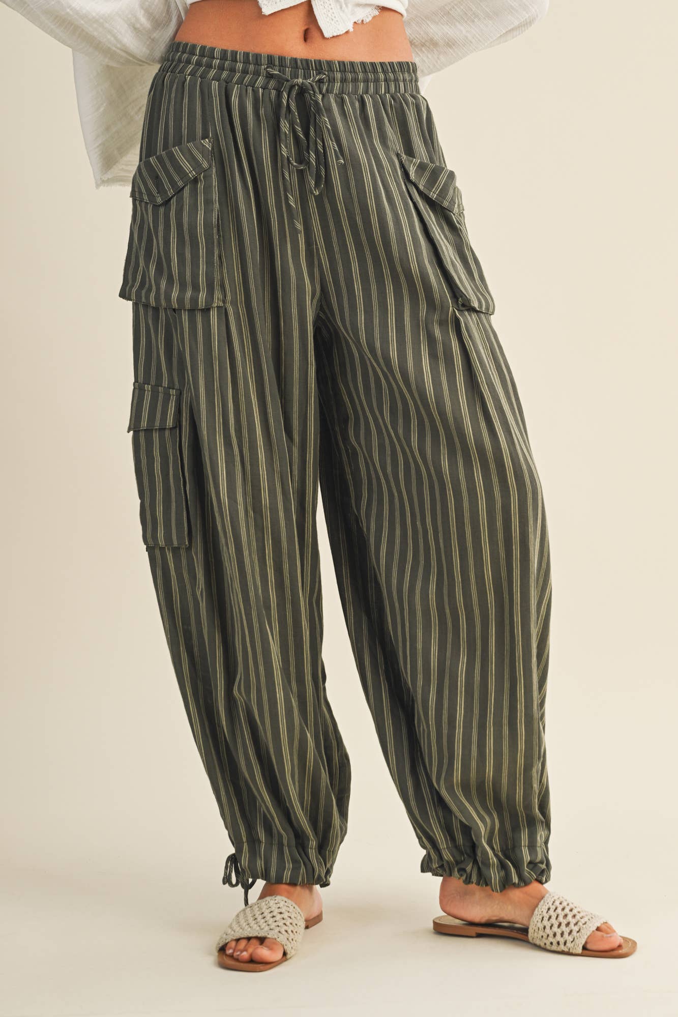 Striped Cargo Pants