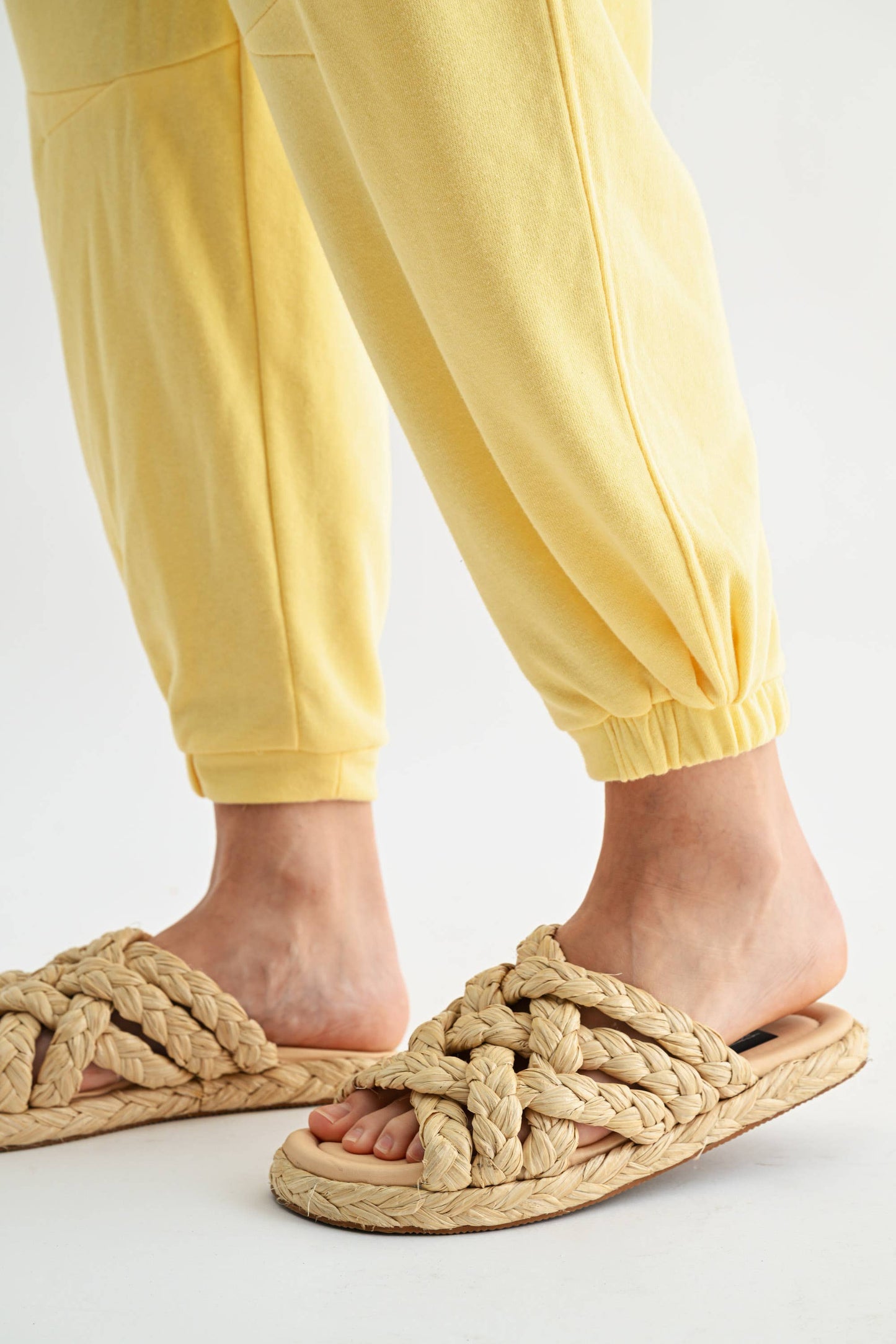 French Terry Lounge Joggers in Yellow