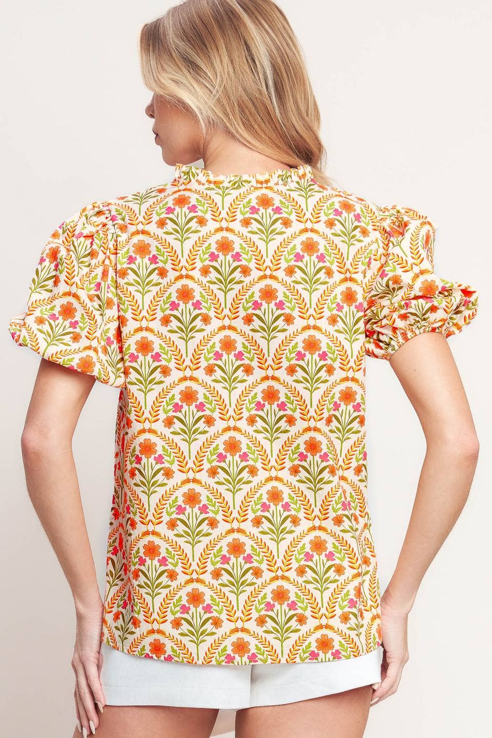 Spring Floral Print Top