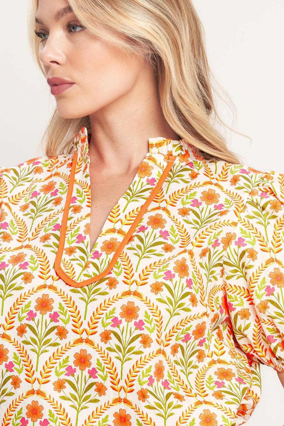 Spring Floral Print Top