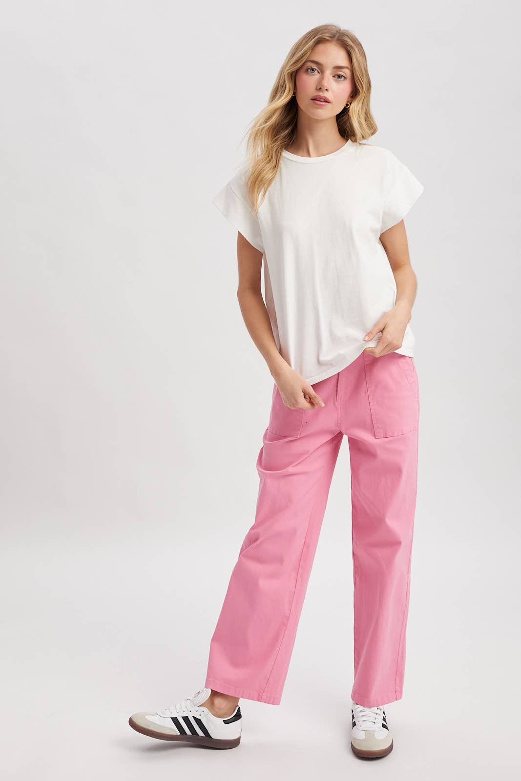 Cap Sleeve Knit Top in White
