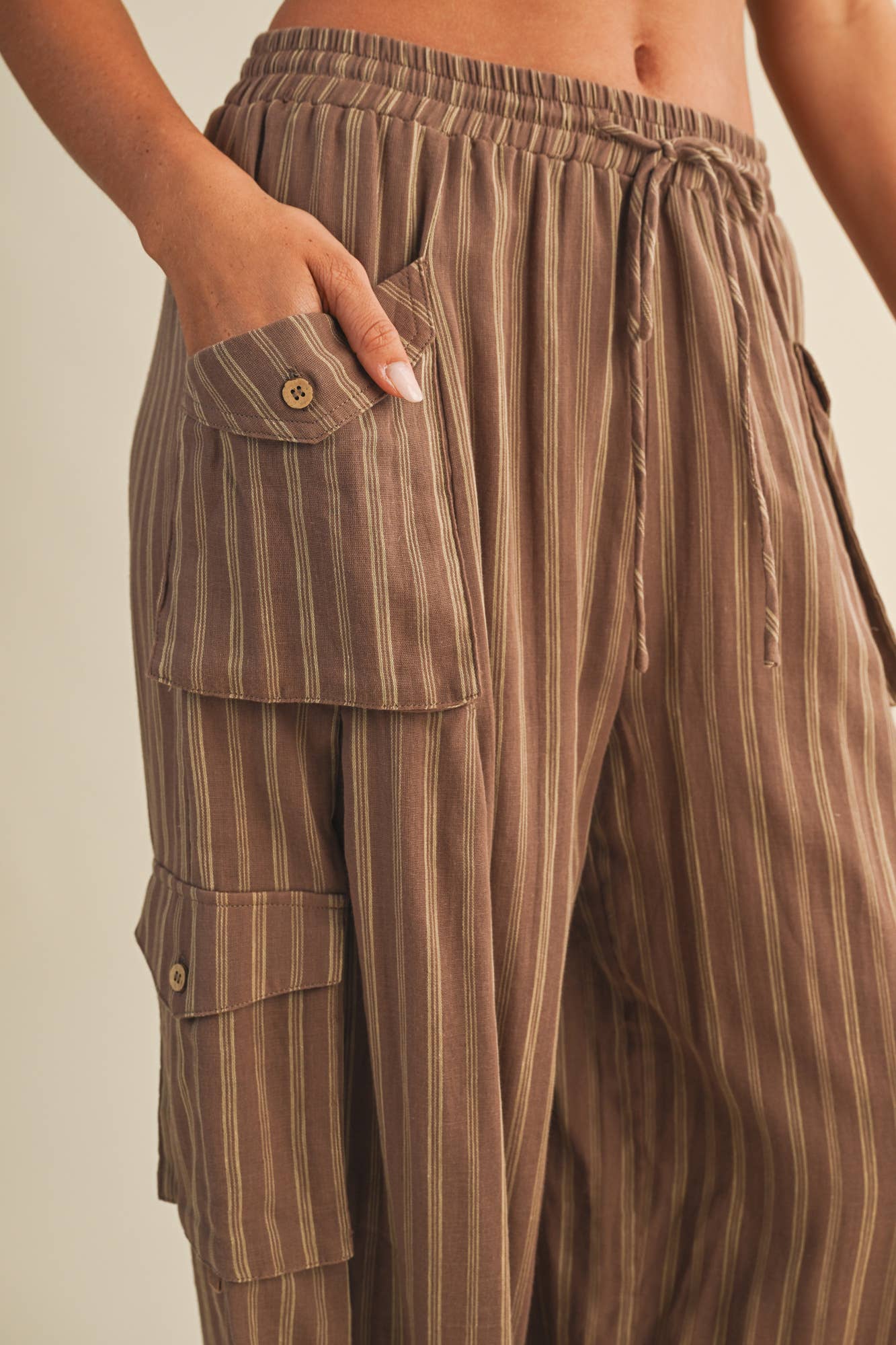 Striped Cargo Pants