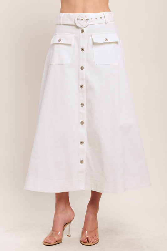 Midi Skirt in White
