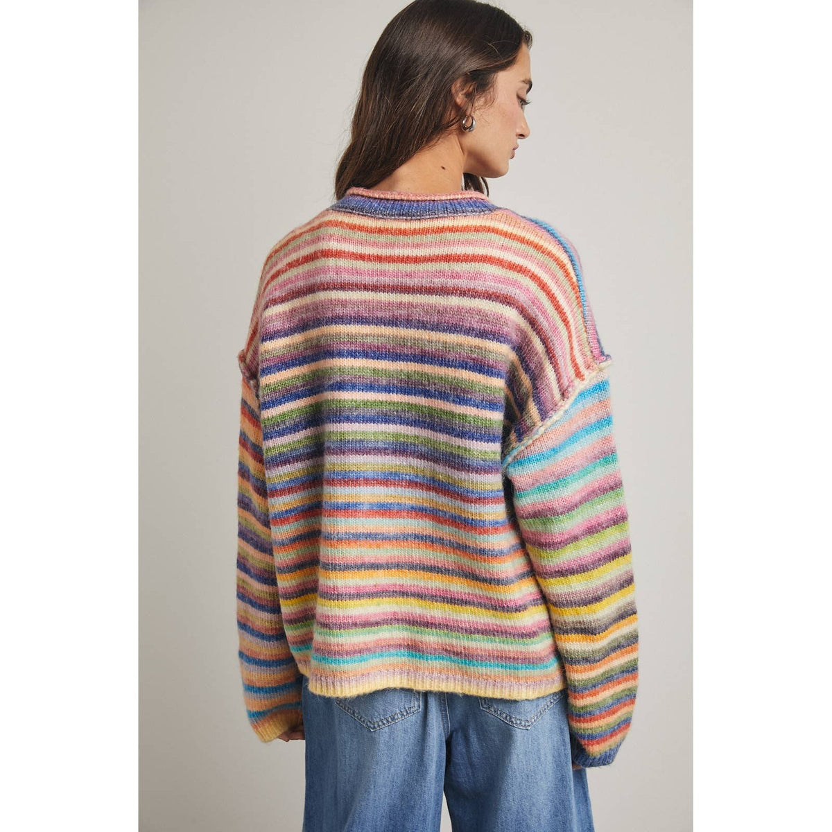 Rainbow Striped Cardigan