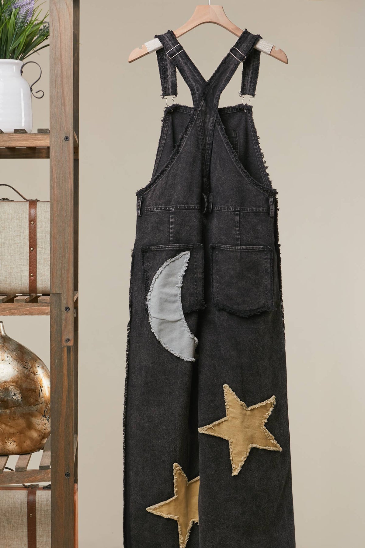 The Sun Moon and Stars Overalls in Black
