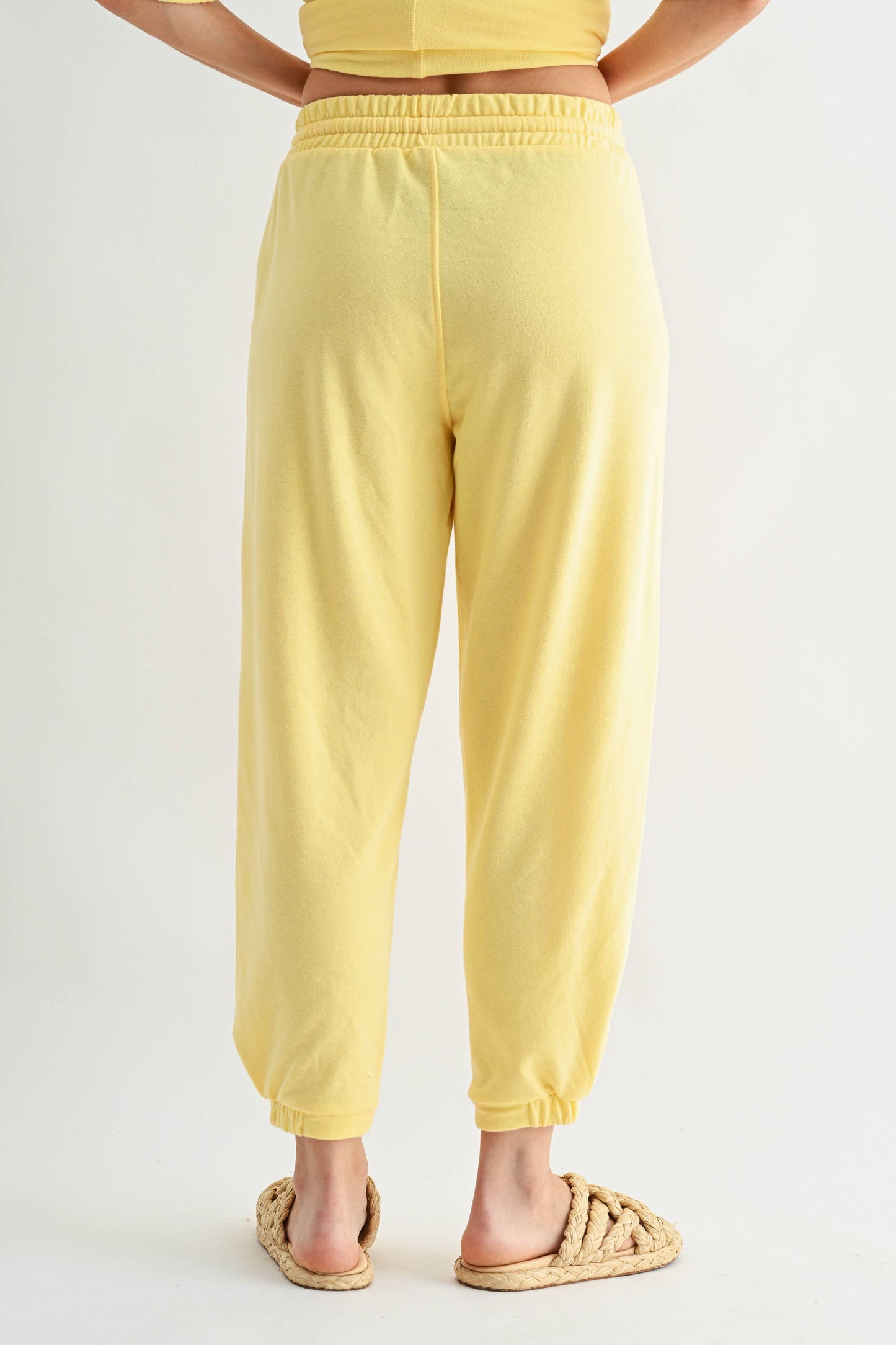 French Terry Lounge Joggers in Yellow