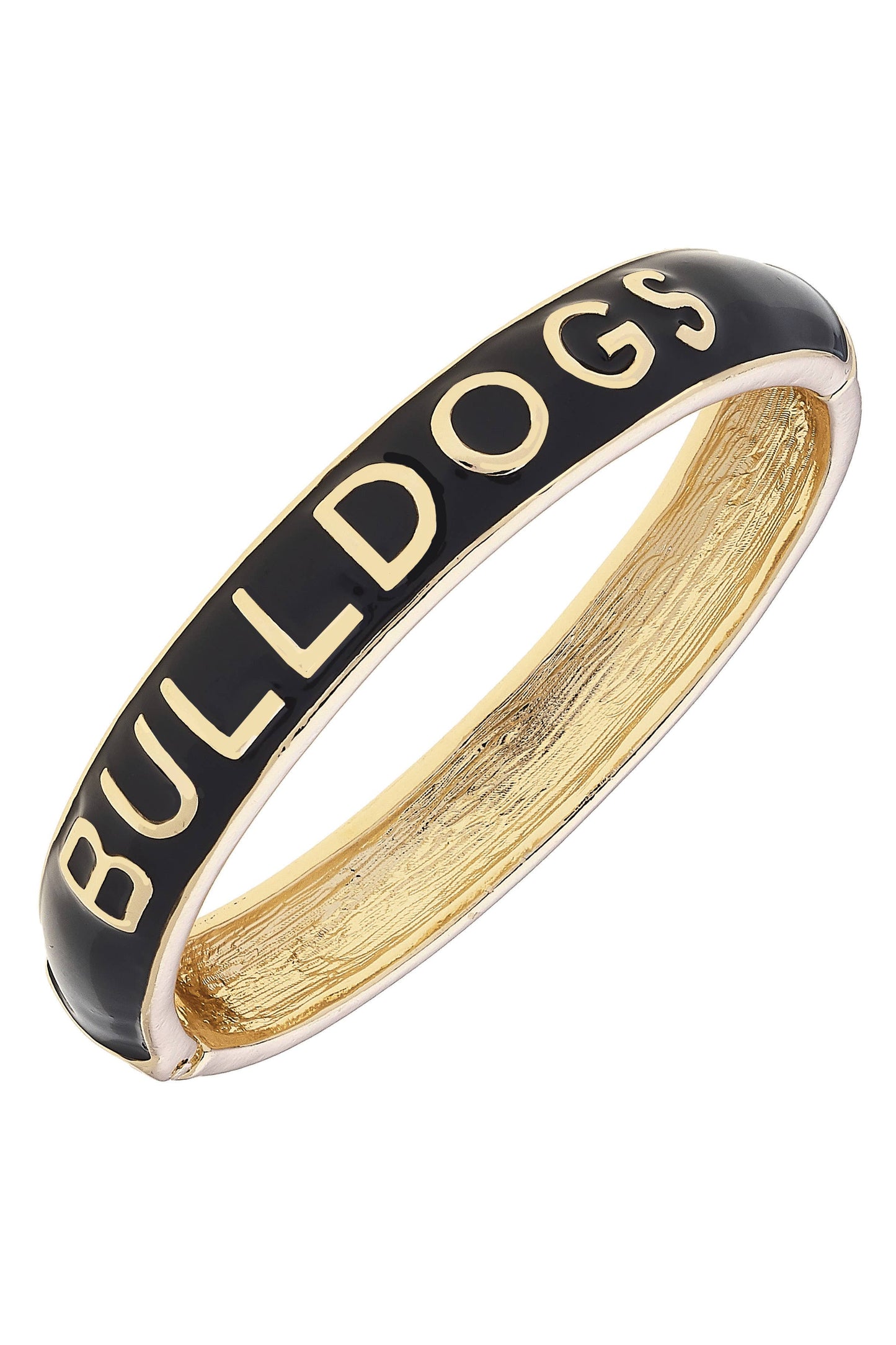 Georgia Bulldogs Sculpted Enamel Hinge Bangle in Black