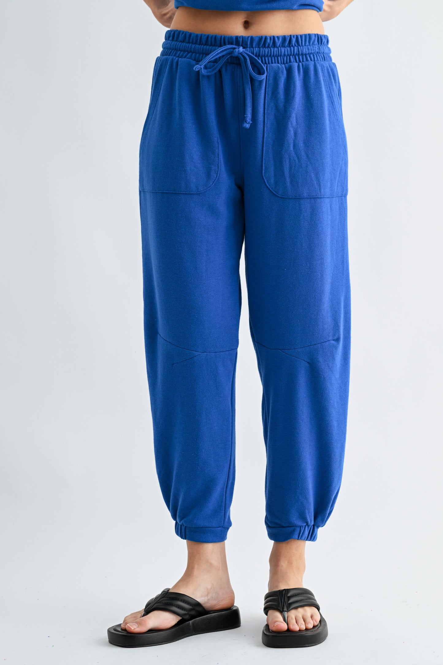 French Terry Lounge Joggers in Royal Blue