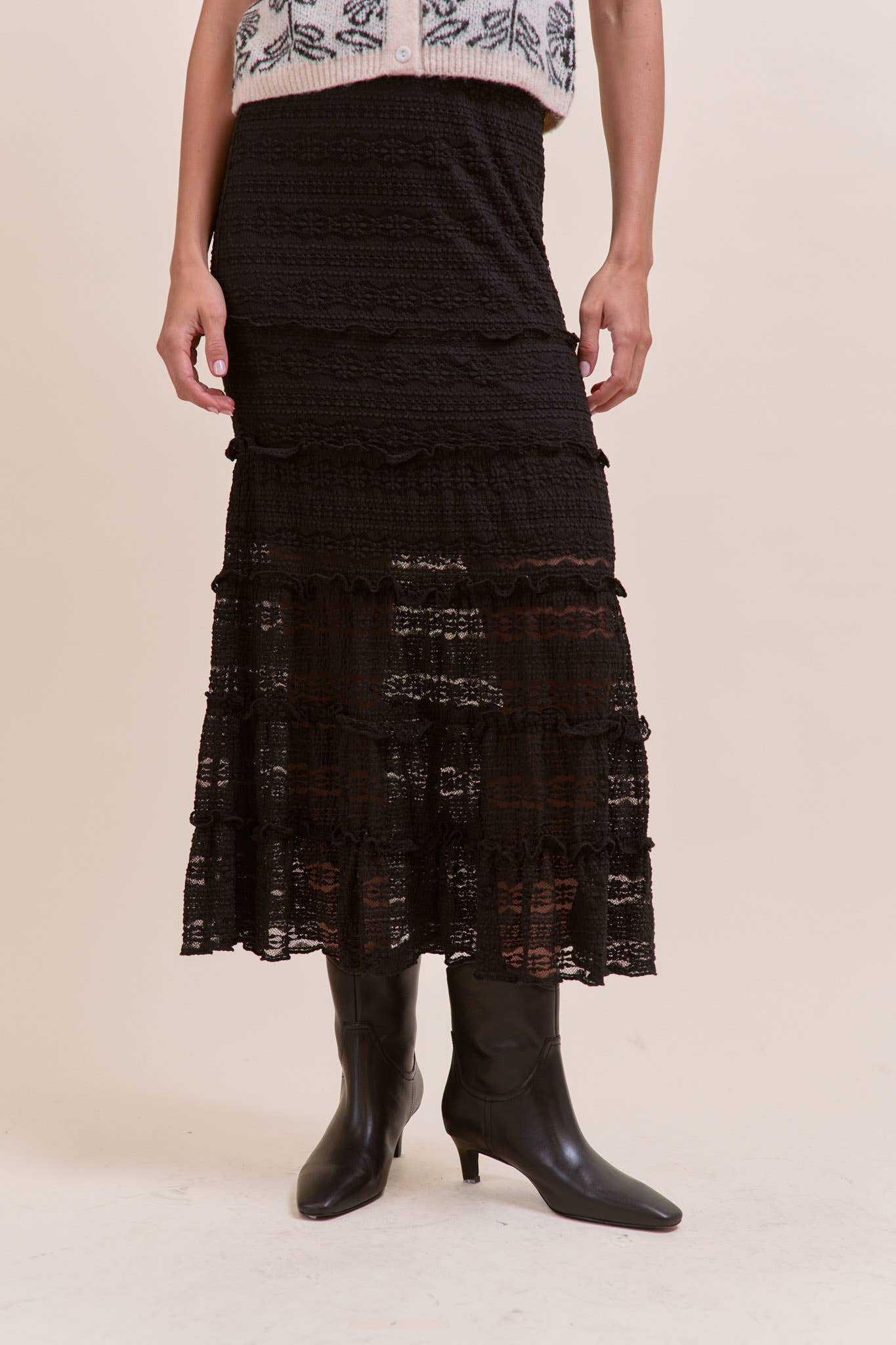 Black Lace Mermaid Skirt
