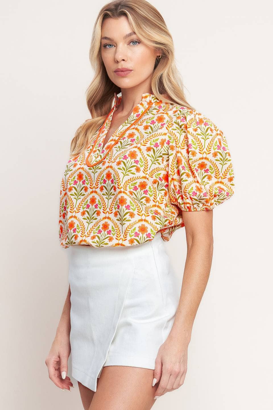 Spring Floral Print Top