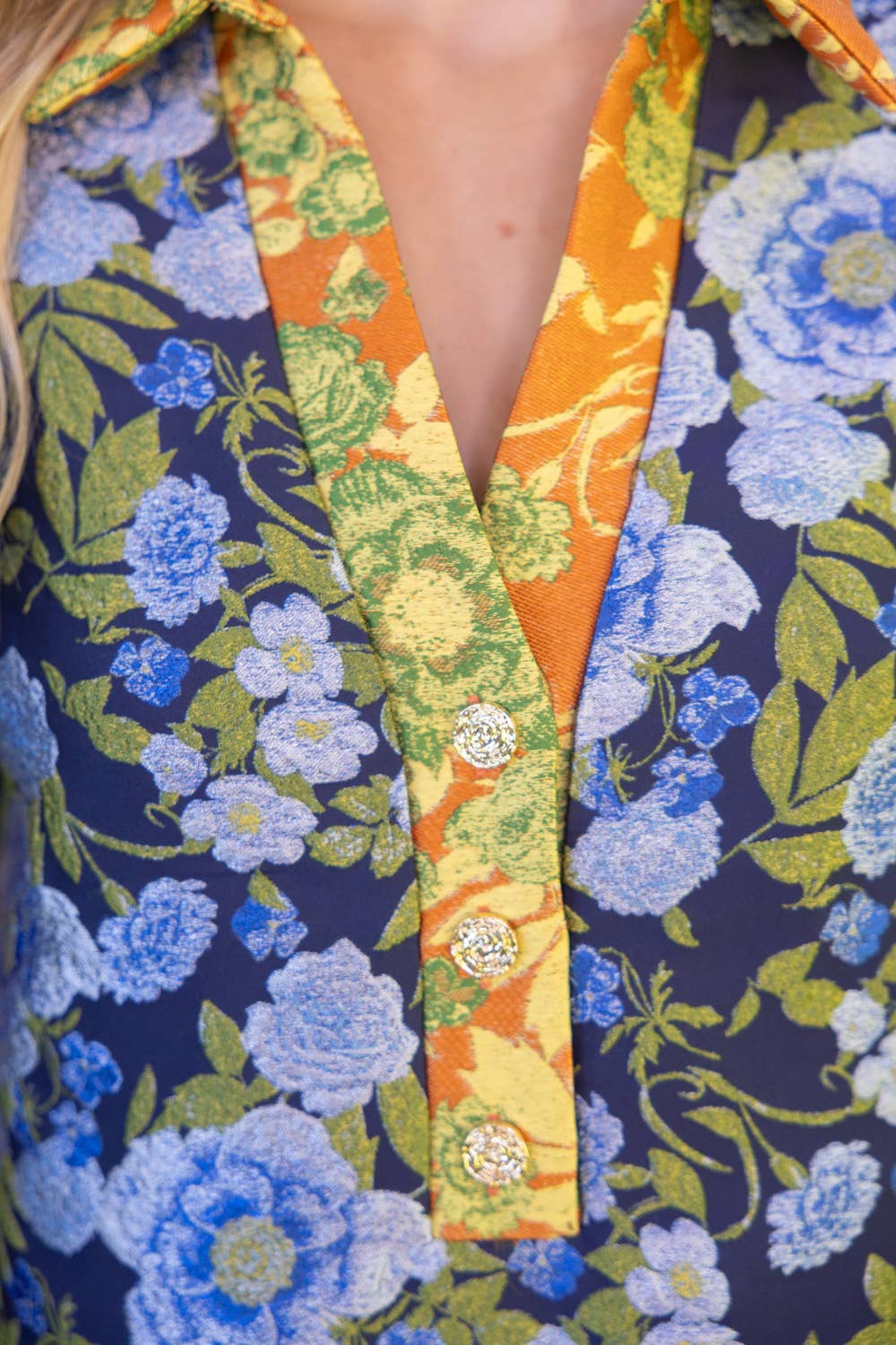 Vintage Floral Jacquard Dress