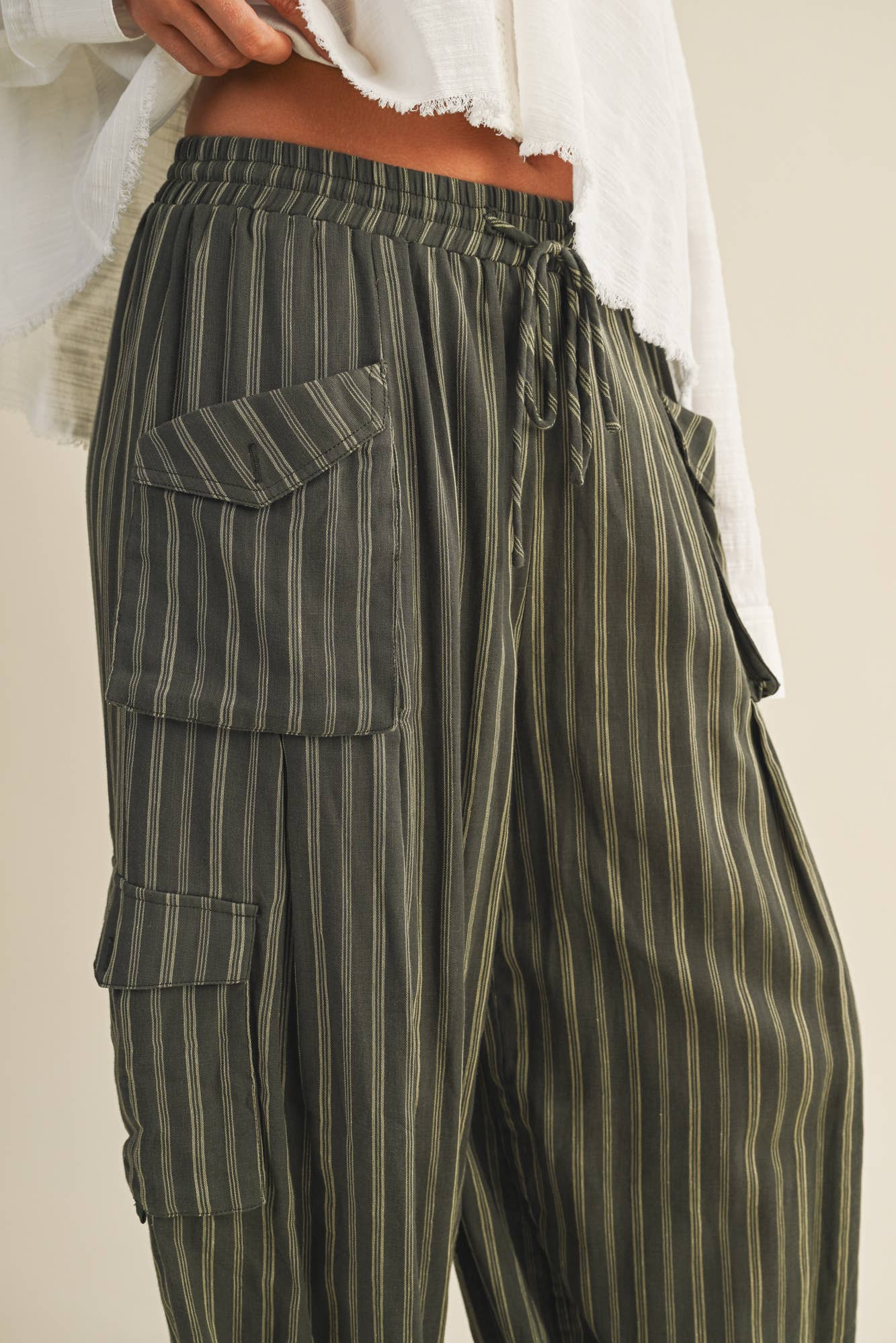 Striped Cargo Pants