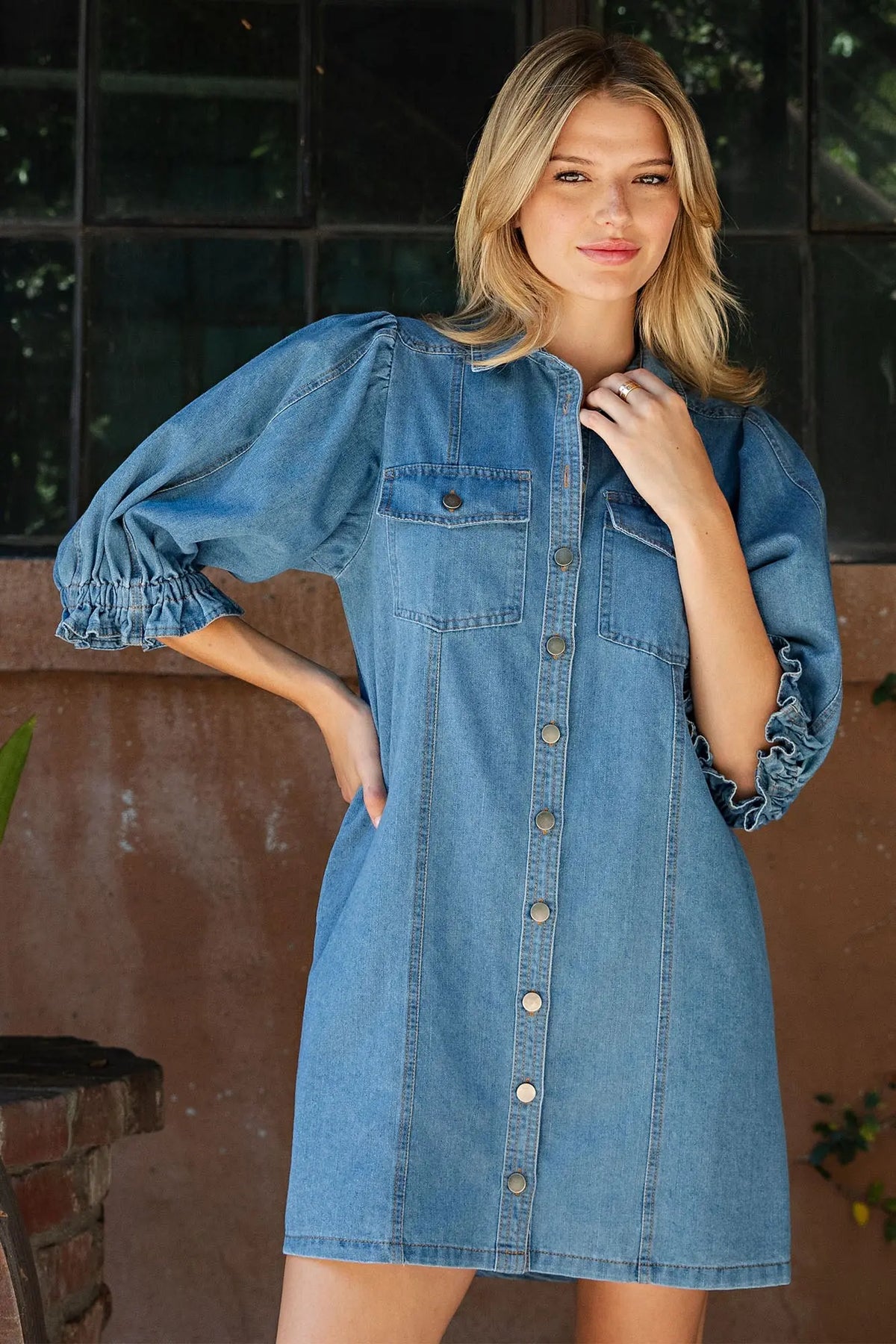 The Dolly Denim Mini Dress