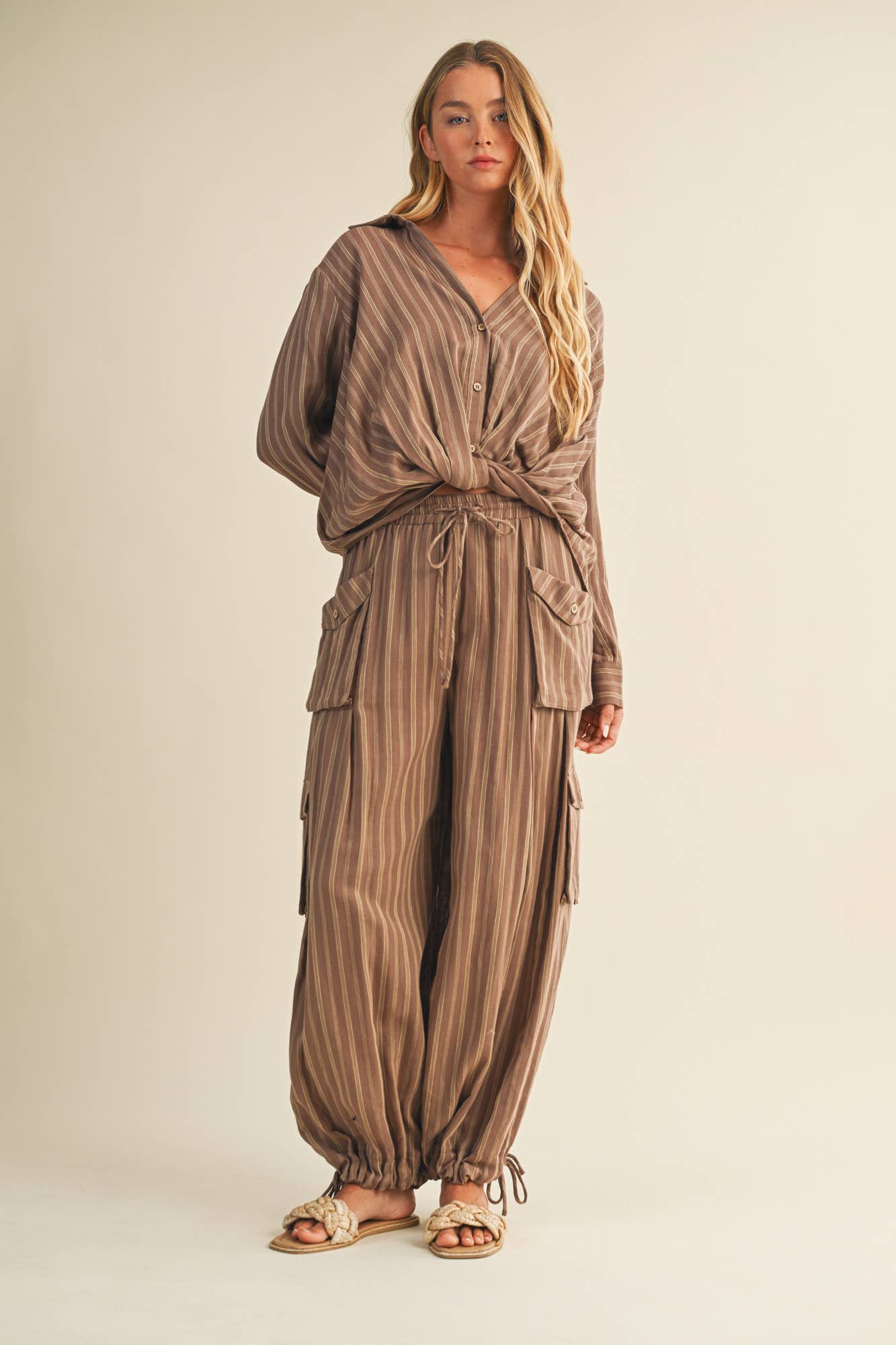 Striped Cargo Pants
