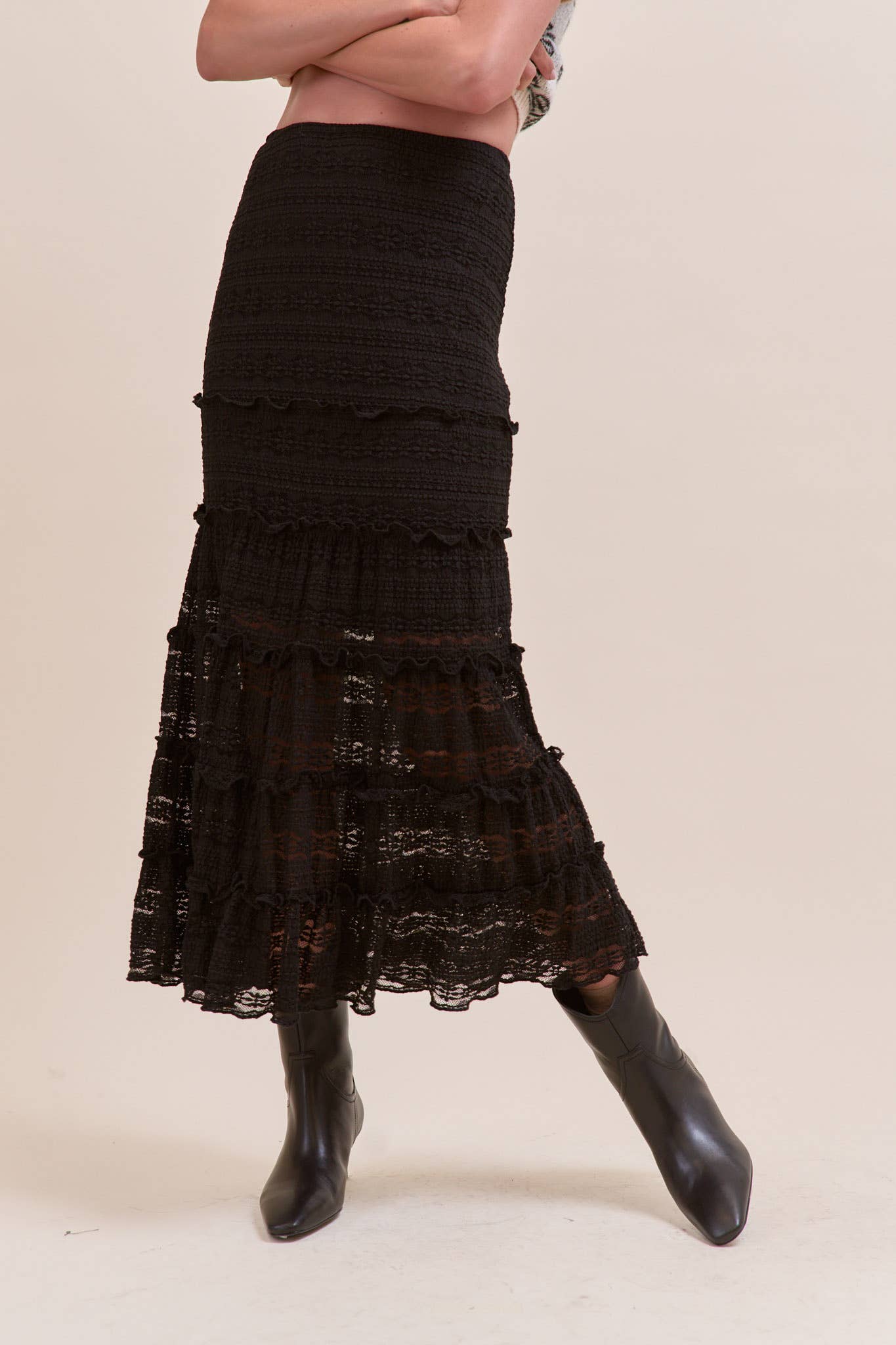 Black Lace Mermaid Skirt