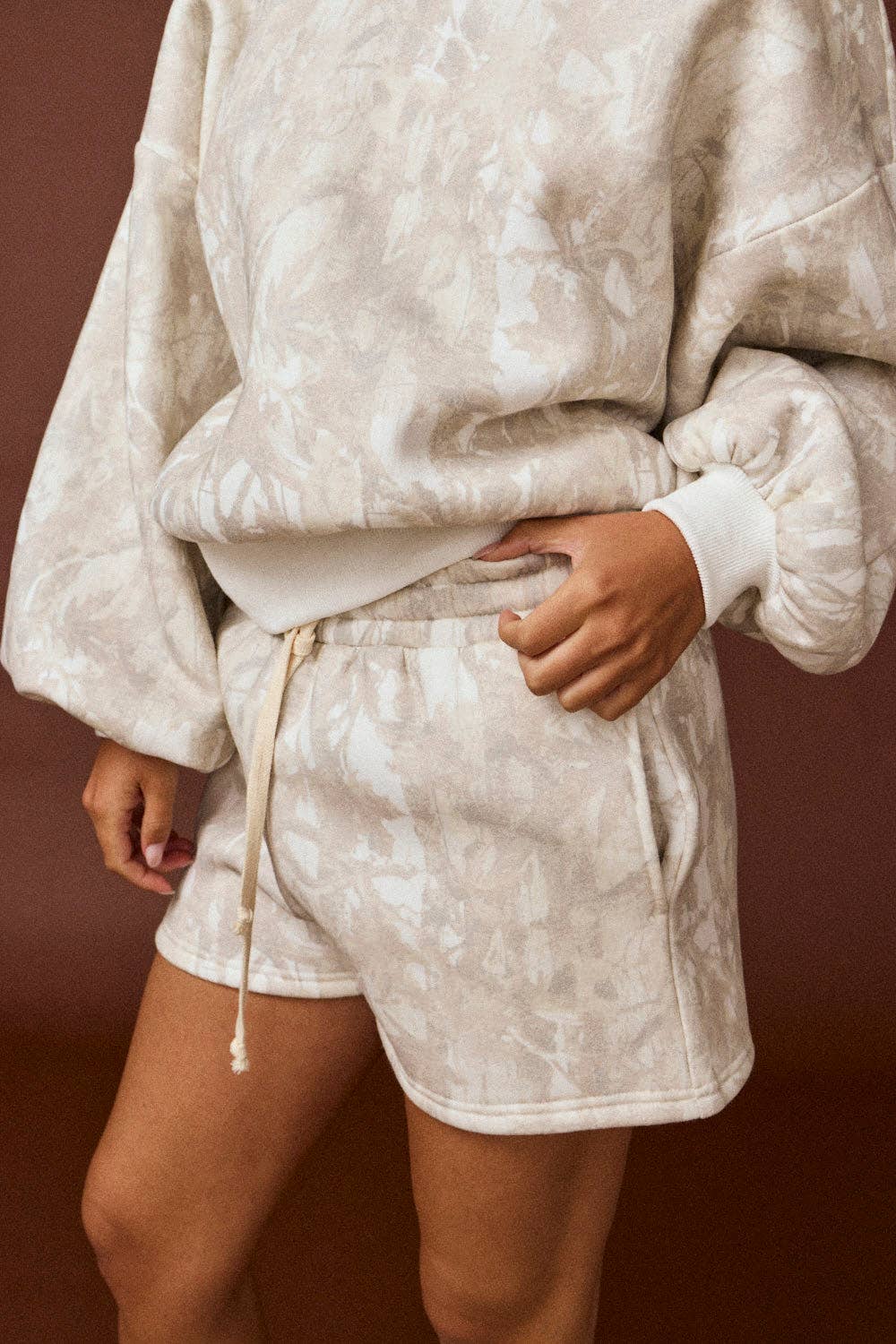 Camo Girl Sweatshirt and Shorts Set