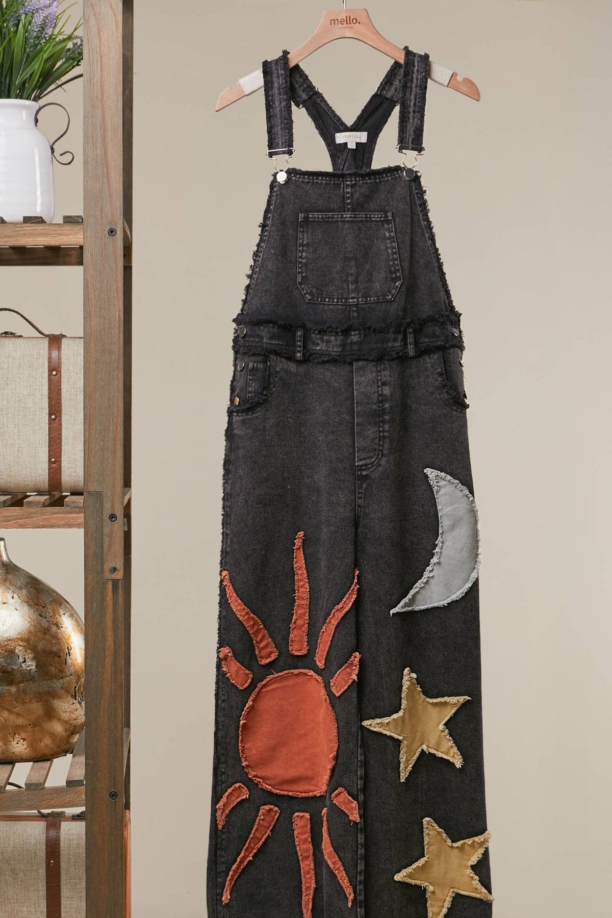 The Sun Moon and Stars Overalls in Black