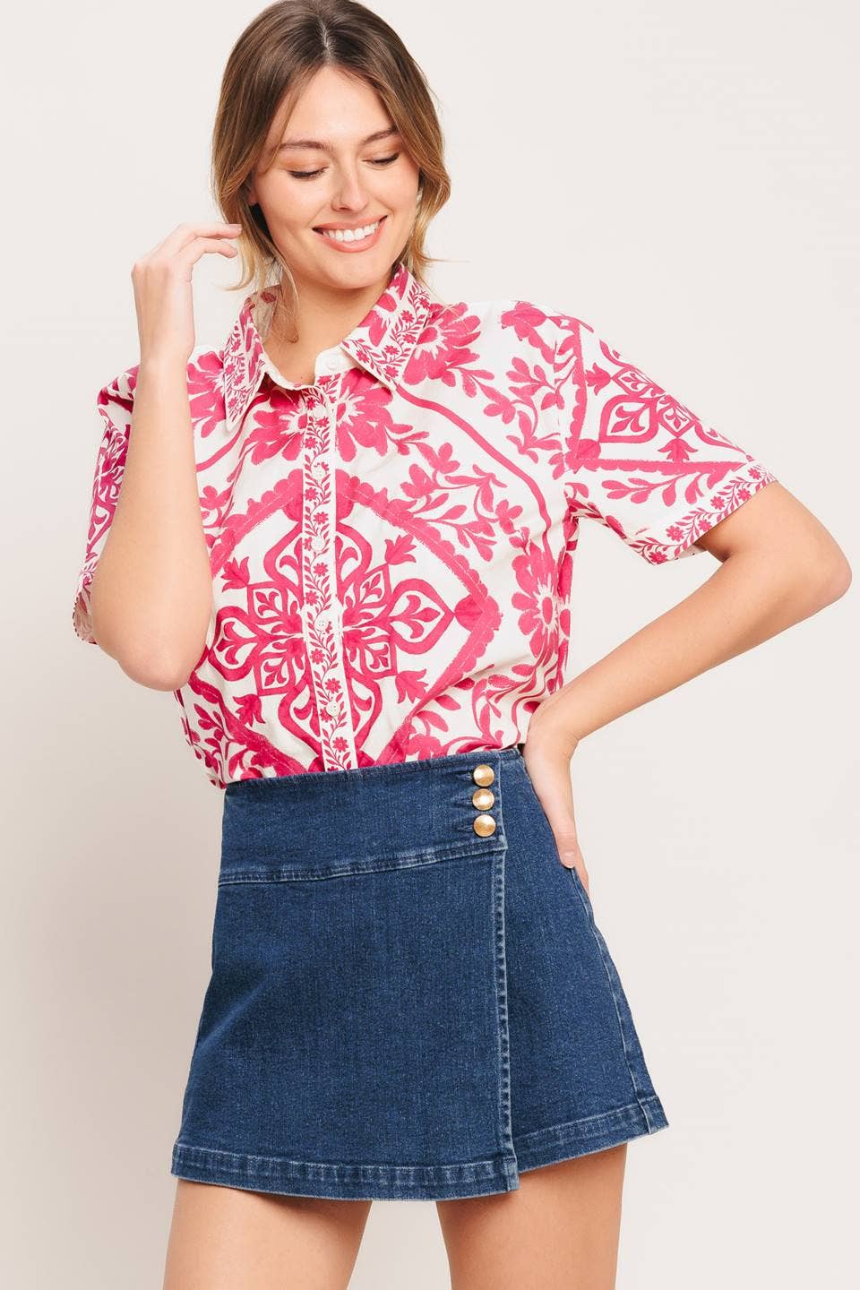 Basic Denim Skort