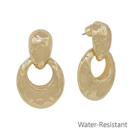 Open Gold and Studded Earrings