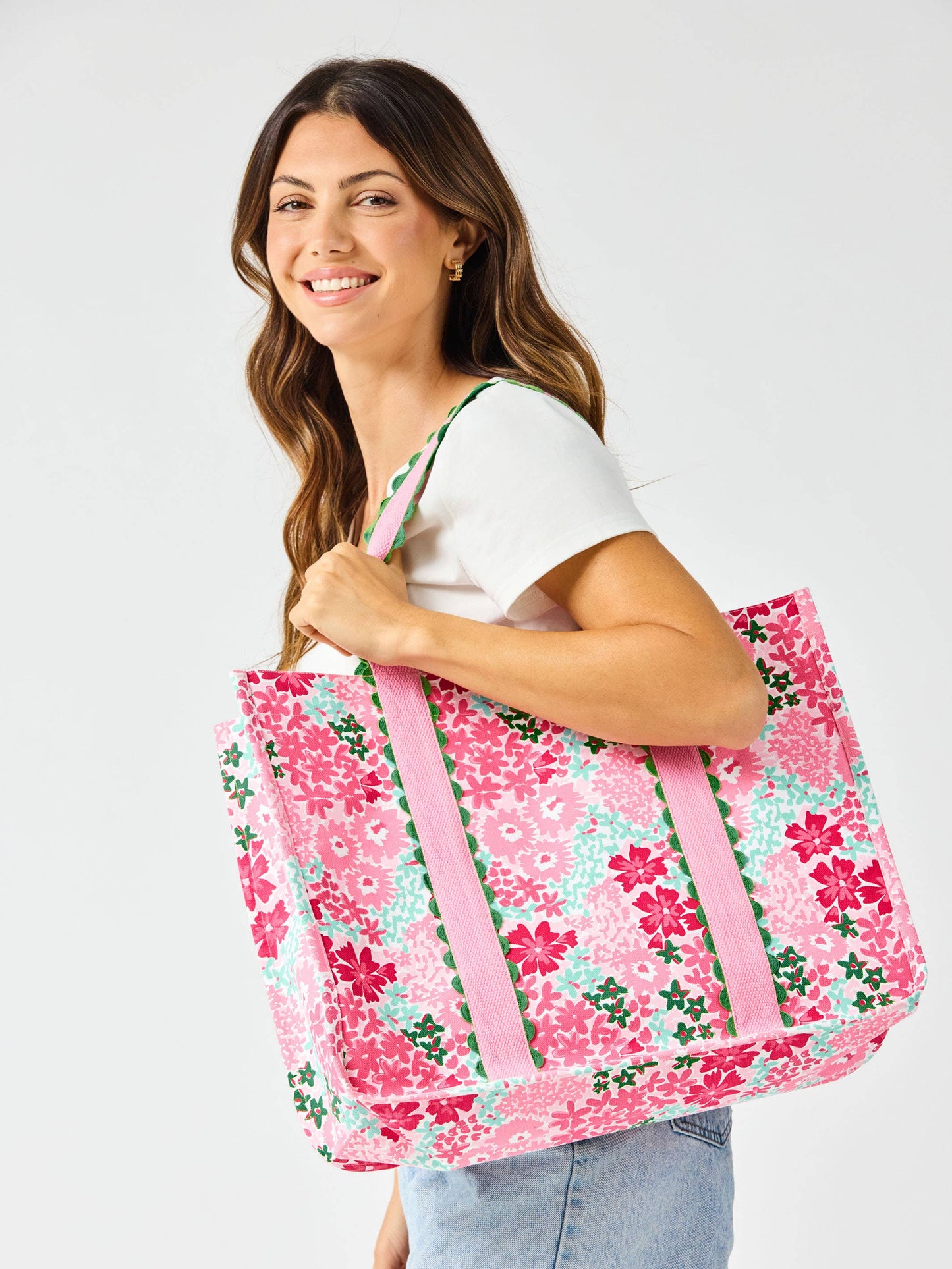 Monaco Carryall Tote Pink Floral