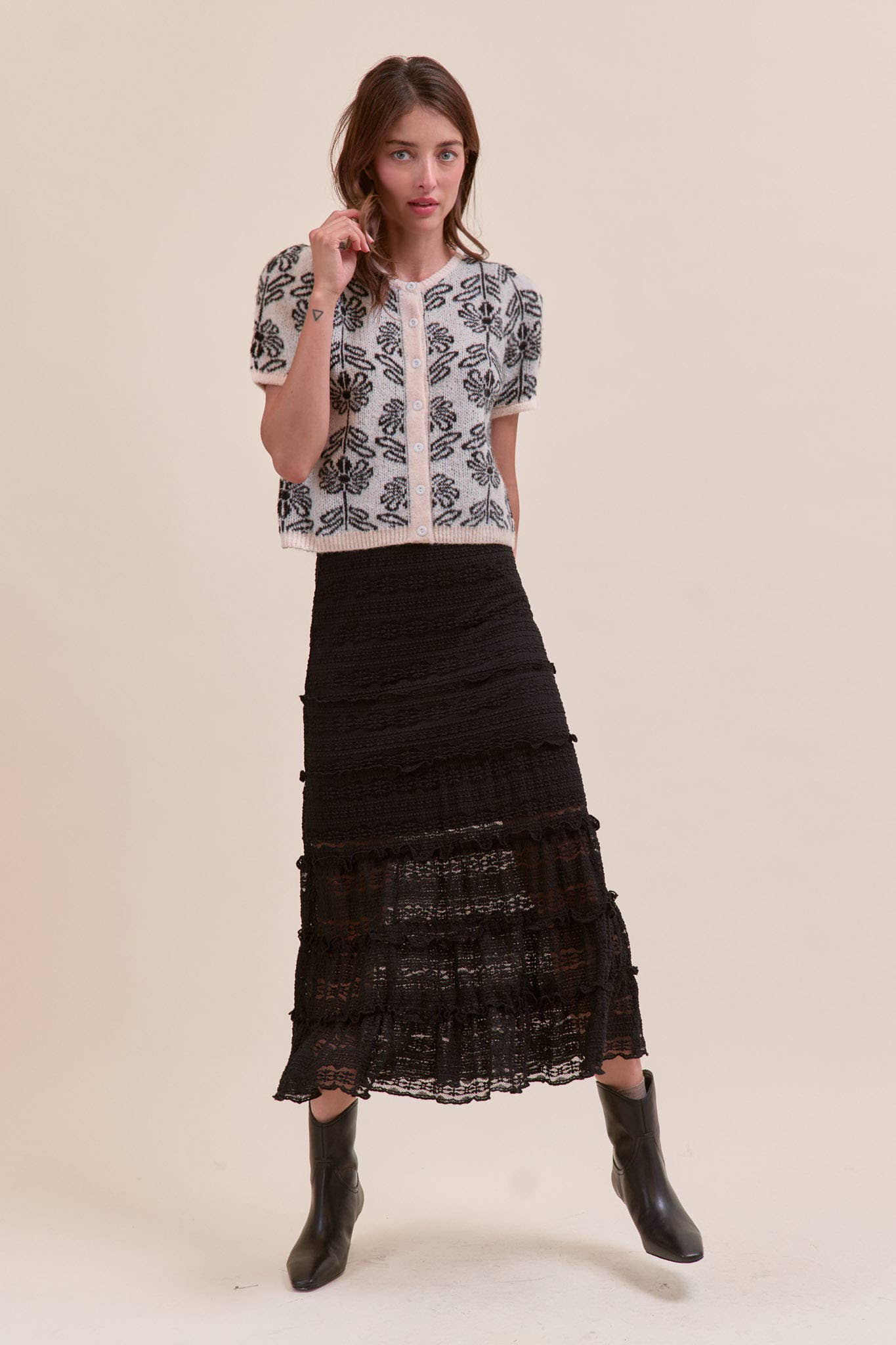 Black Lace Mermaid Skirt