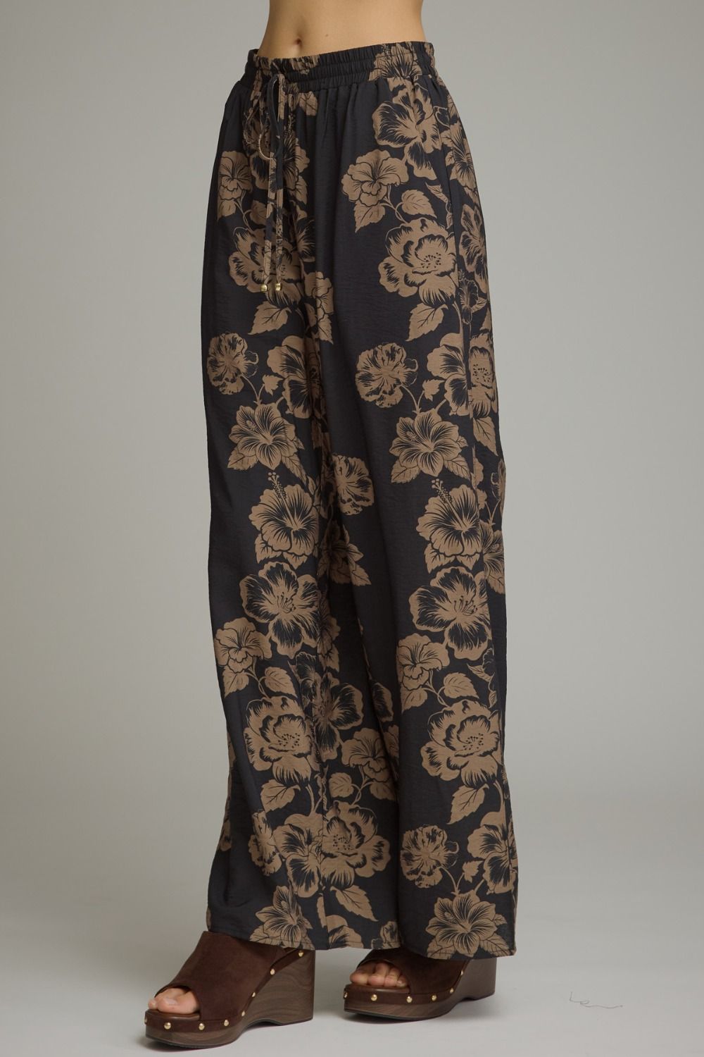 Floral Wide Leg Pants