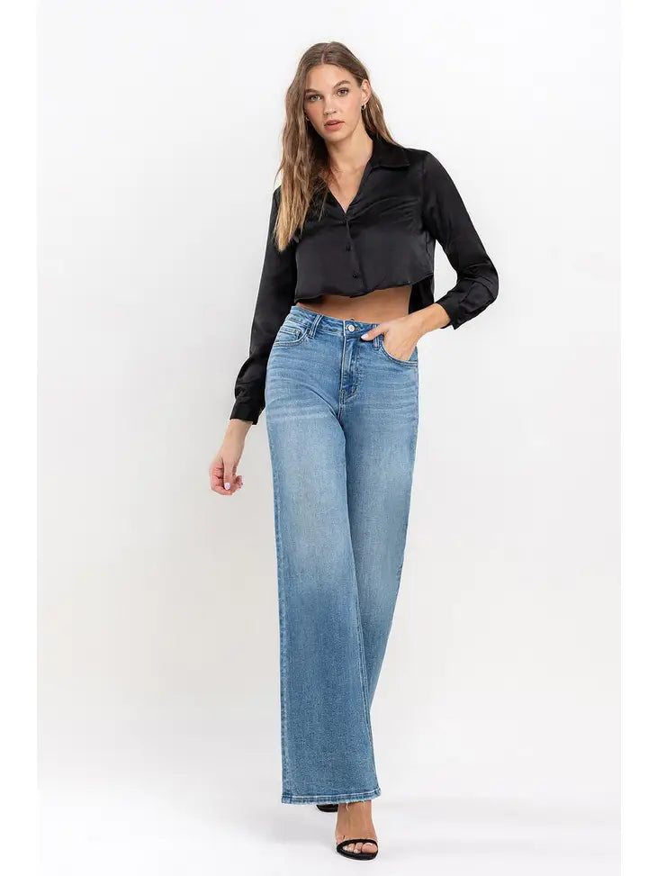 Vervet High Rise Wide Leg Jeans