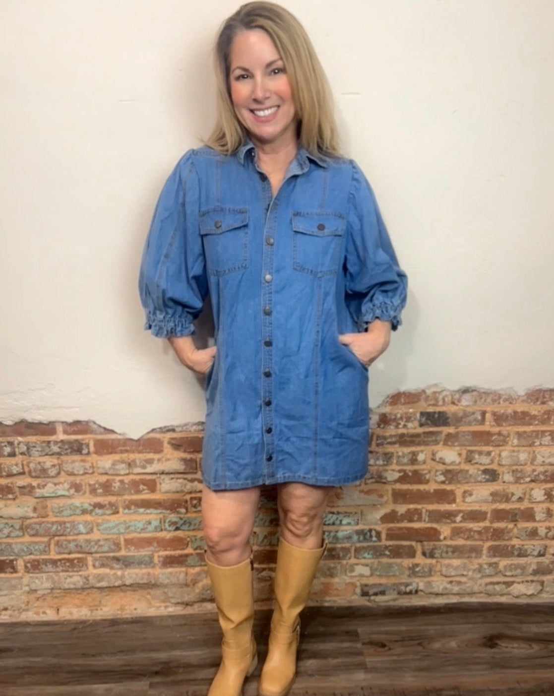 The Dolly Denim Mini Dress