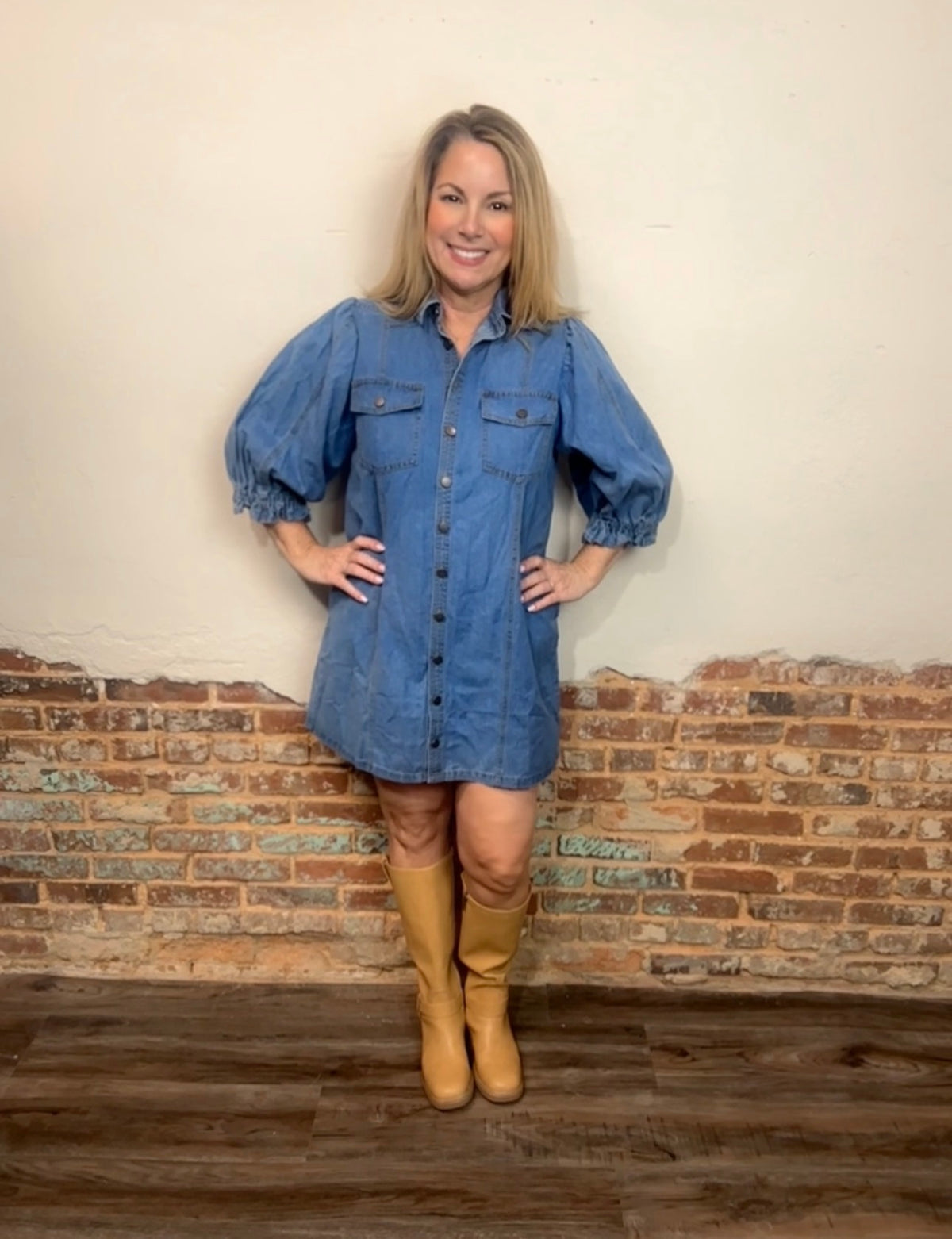 The Dolly Denim Mini Dress