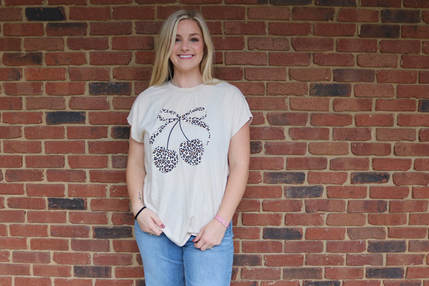 Leopard Cherry Sleeveless Top
