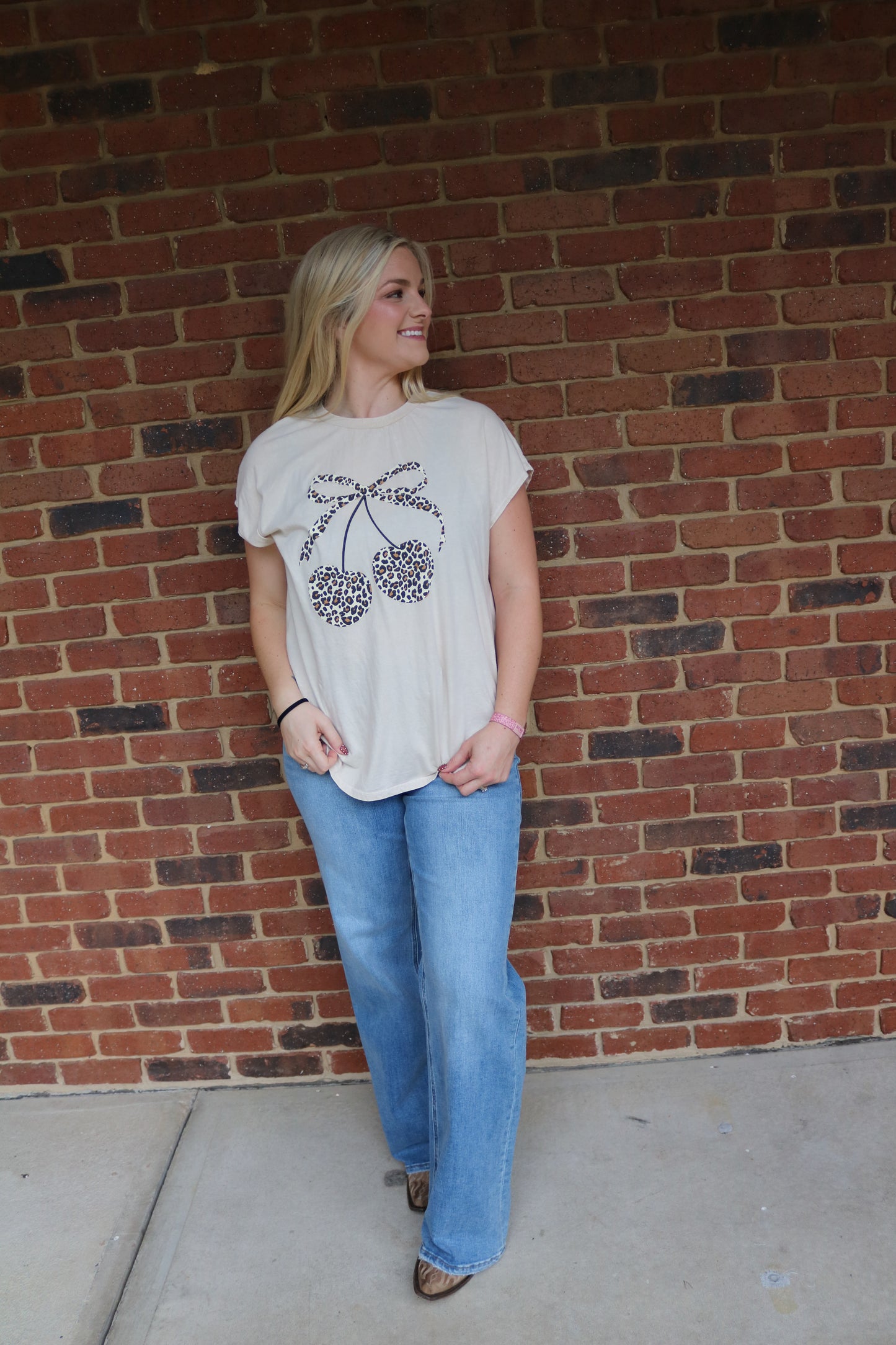 Leopard Cherry Sleeveless Top