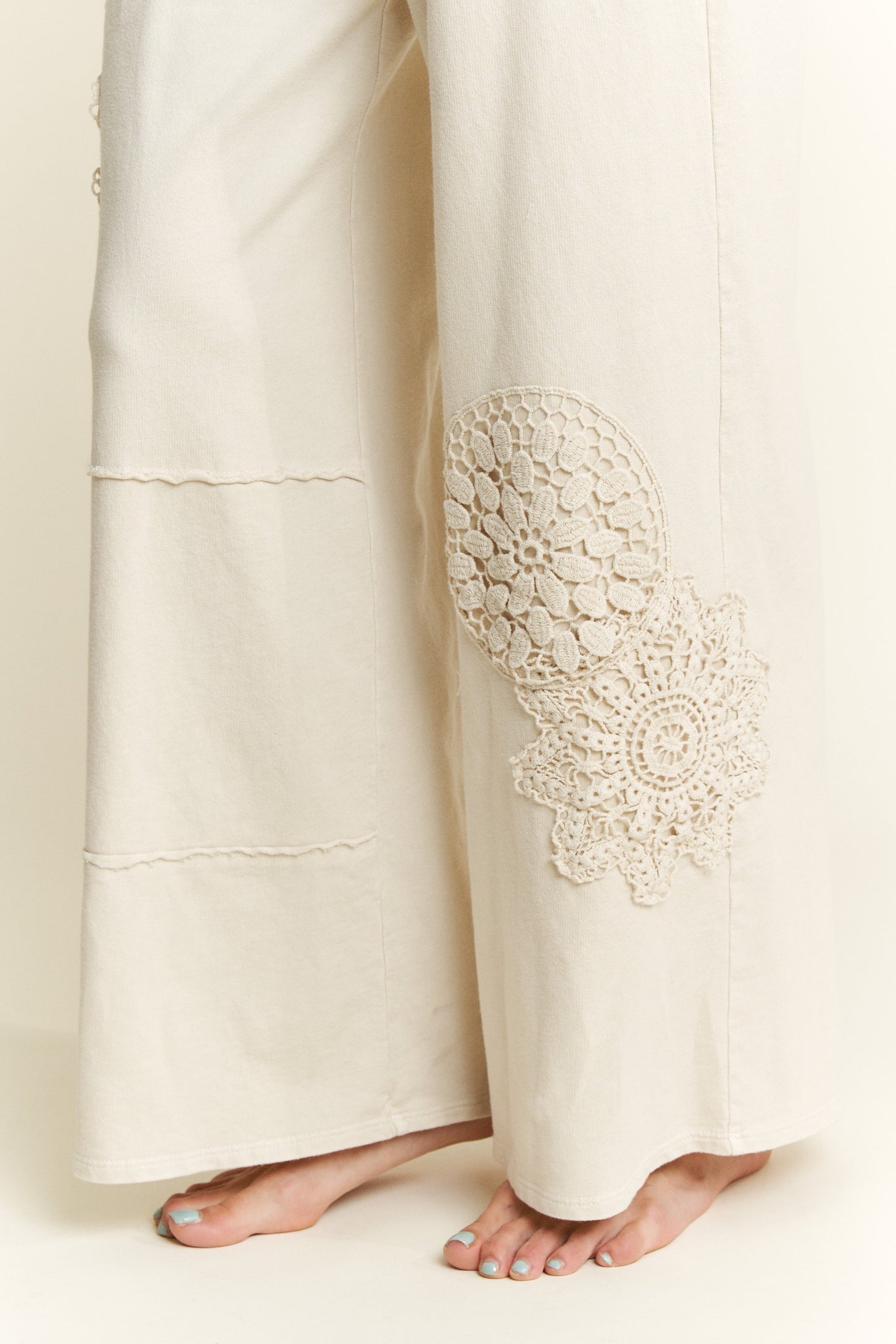 Boho Lace Detail Pant (Top Sold Separately