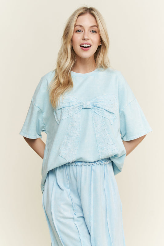 The Bigger The Bow Short Sleeve Top