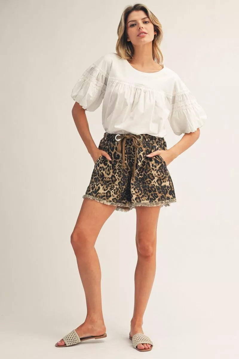 White Puff Sleeve Top