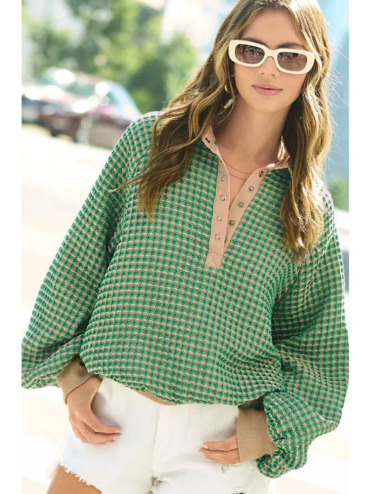 I Feel Preppy Pullover in Green