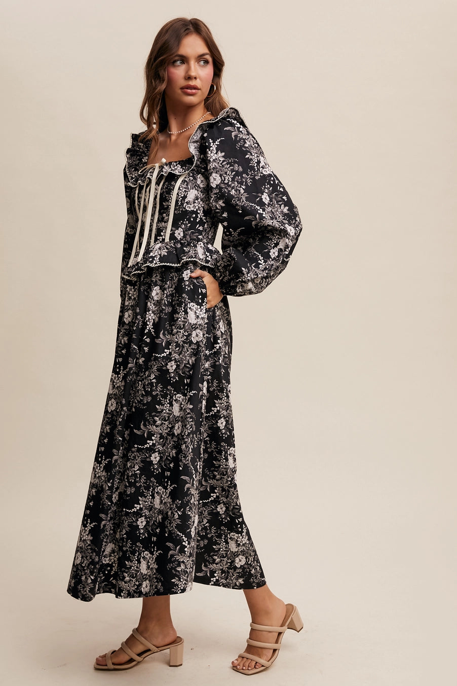 Floral Corset Maxi Dress