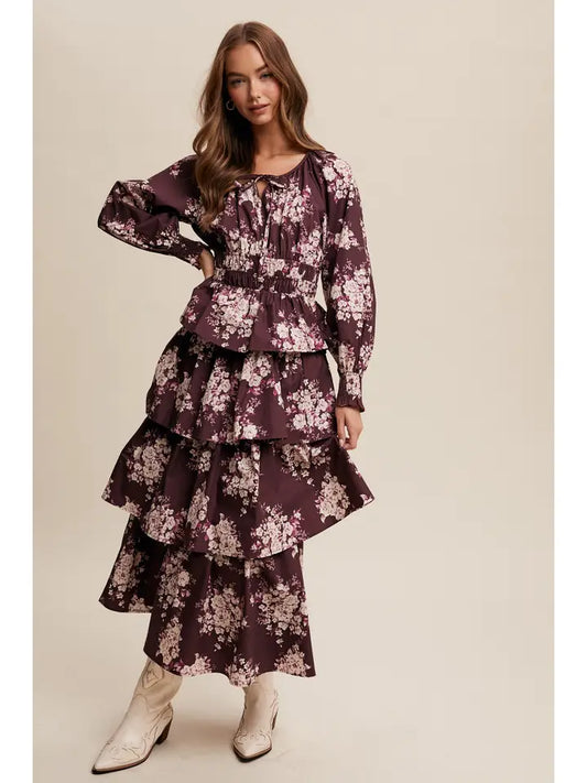 Floral Tiered Maxi Dress