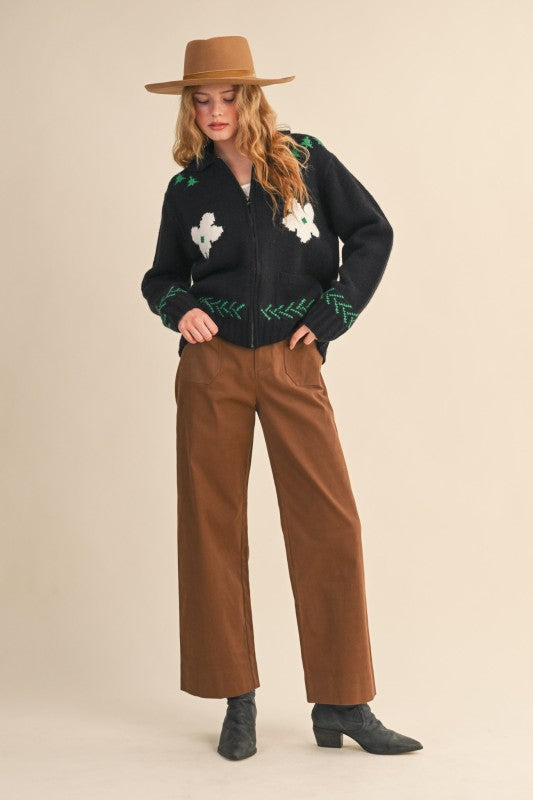 Chestnut Whip Stitch Pant