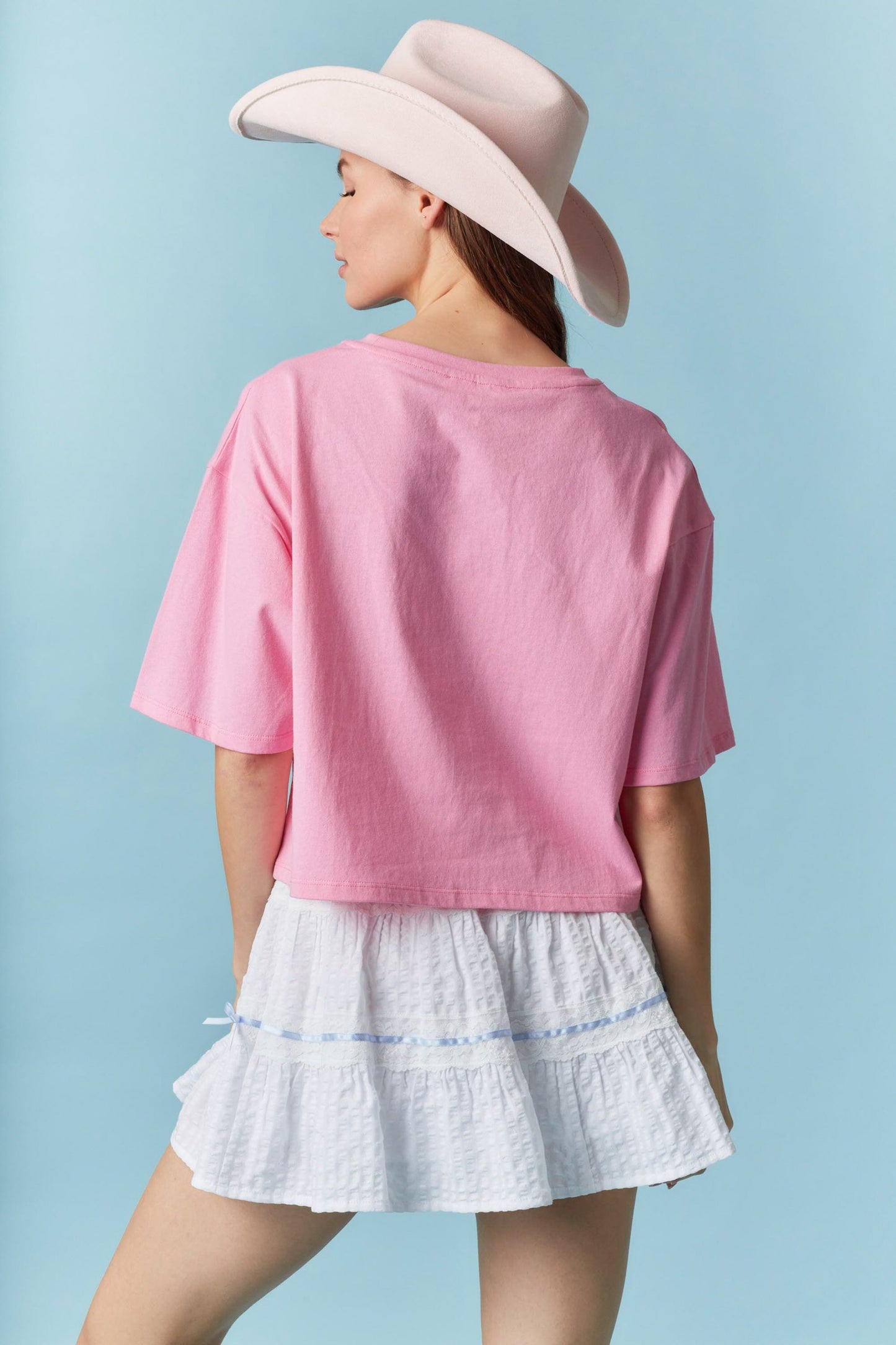 Patch Work USA Cropped Tee